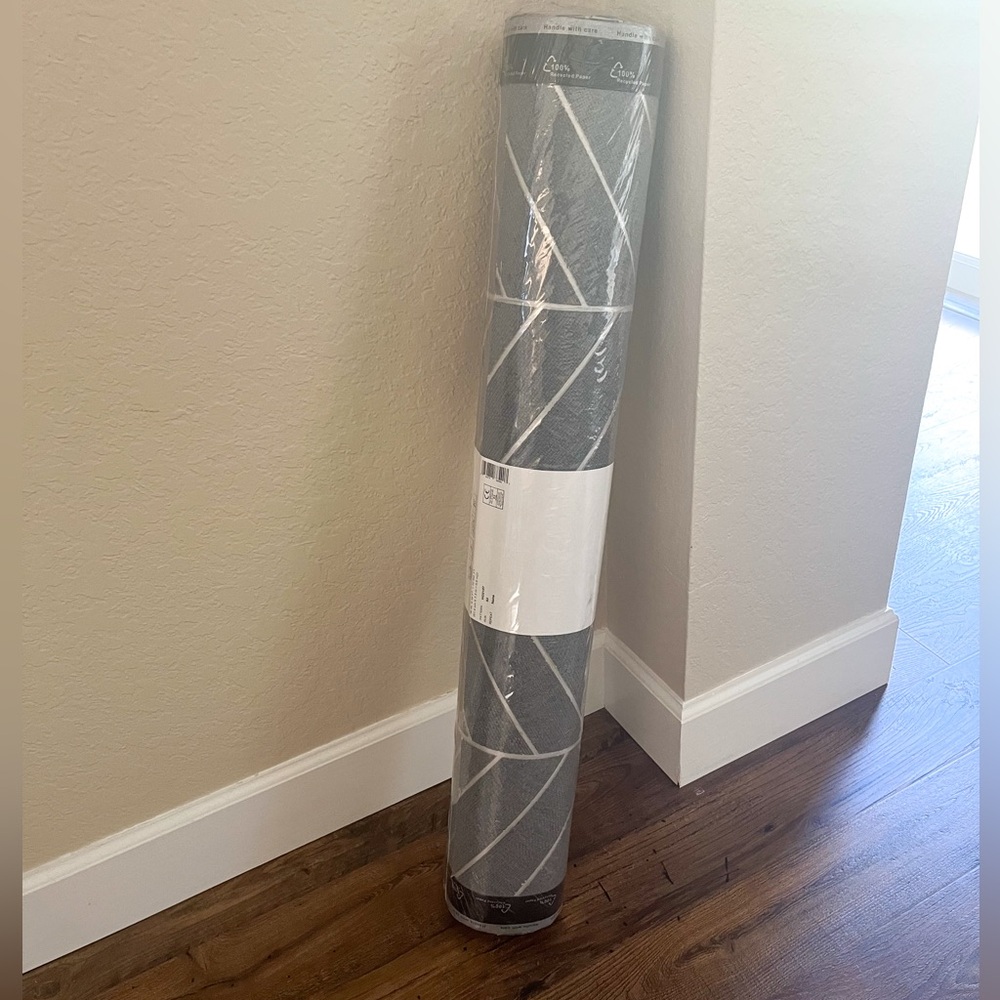 NWT Ronald Redding Wallpaper HO2107 Traveler Atelier Herringbone Gray 1 Bolt +